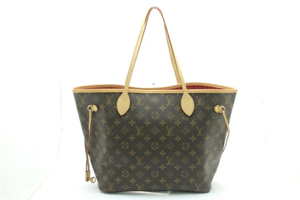 LOUIS VUITTON Monogram Cerise Red Neverfull Tote Bag